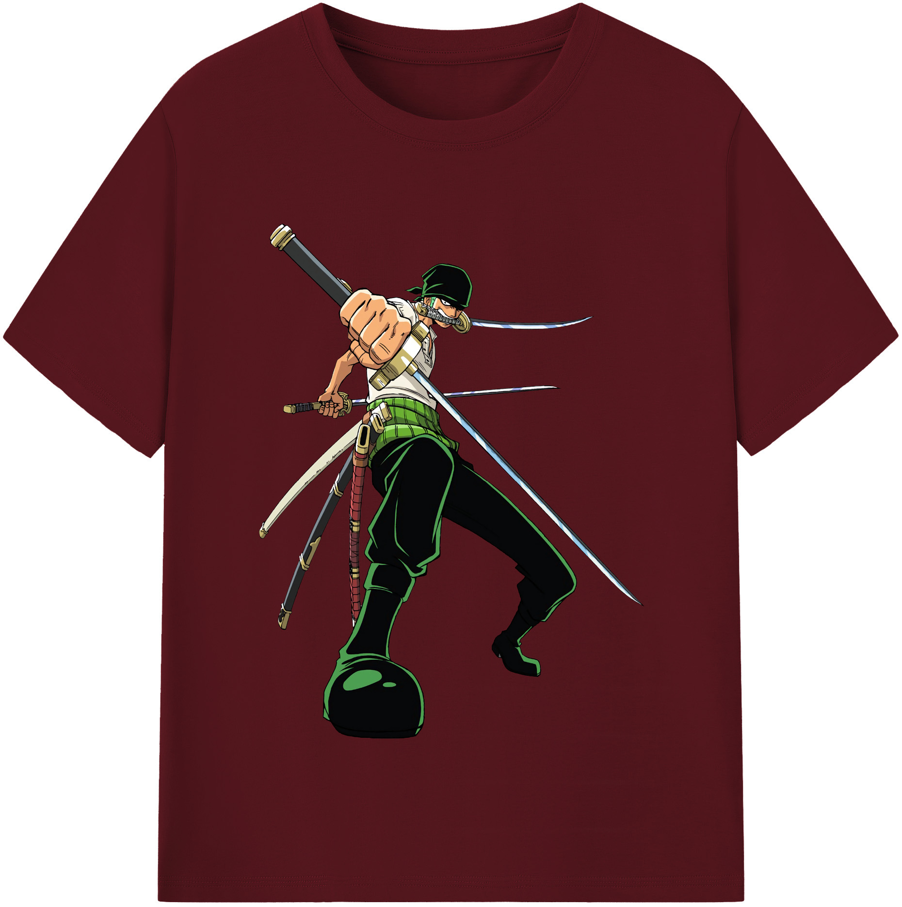 ワンピース ロロノア・ゾロ ONE PIECE Roronoa Zoro 綿100％半袖Tシャツ（フロントプリント）